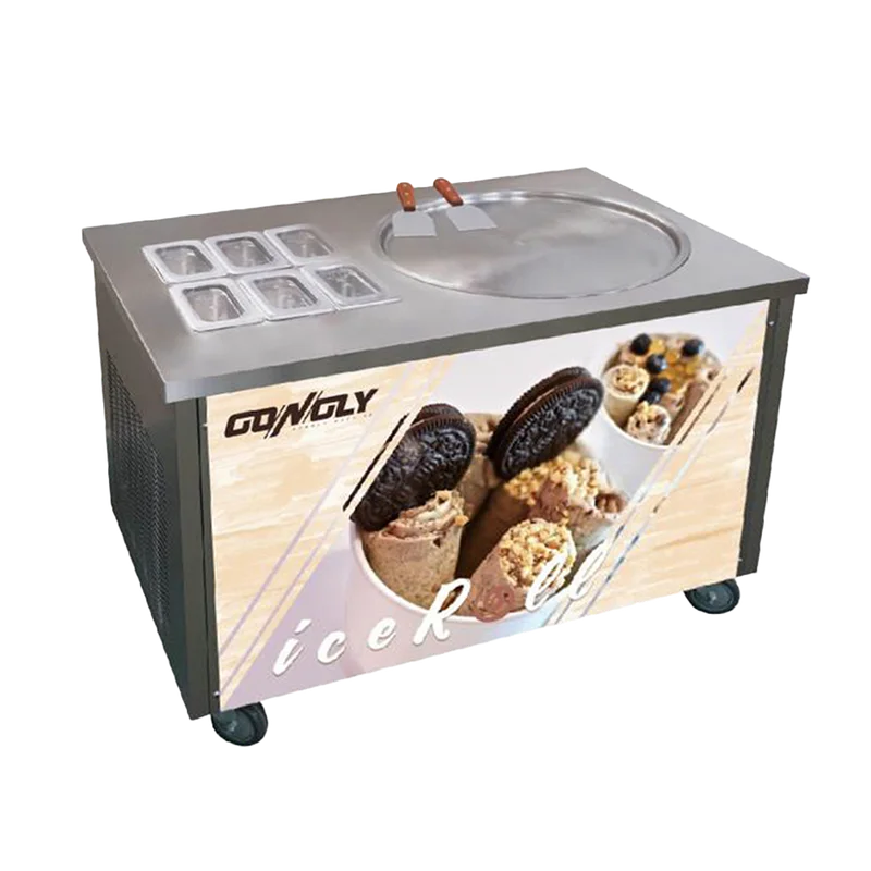 Gongly BQL-CB1 Commercial Single Pan Fried Ice Cream Machine
